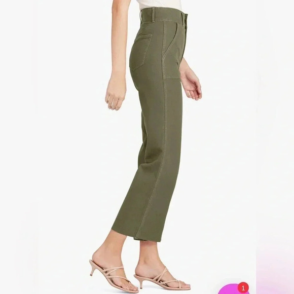 Joes Jeans Size 32 Green The Blake Utility High Waisted Cropped Wide Leg Pant - Picture 2 of 10